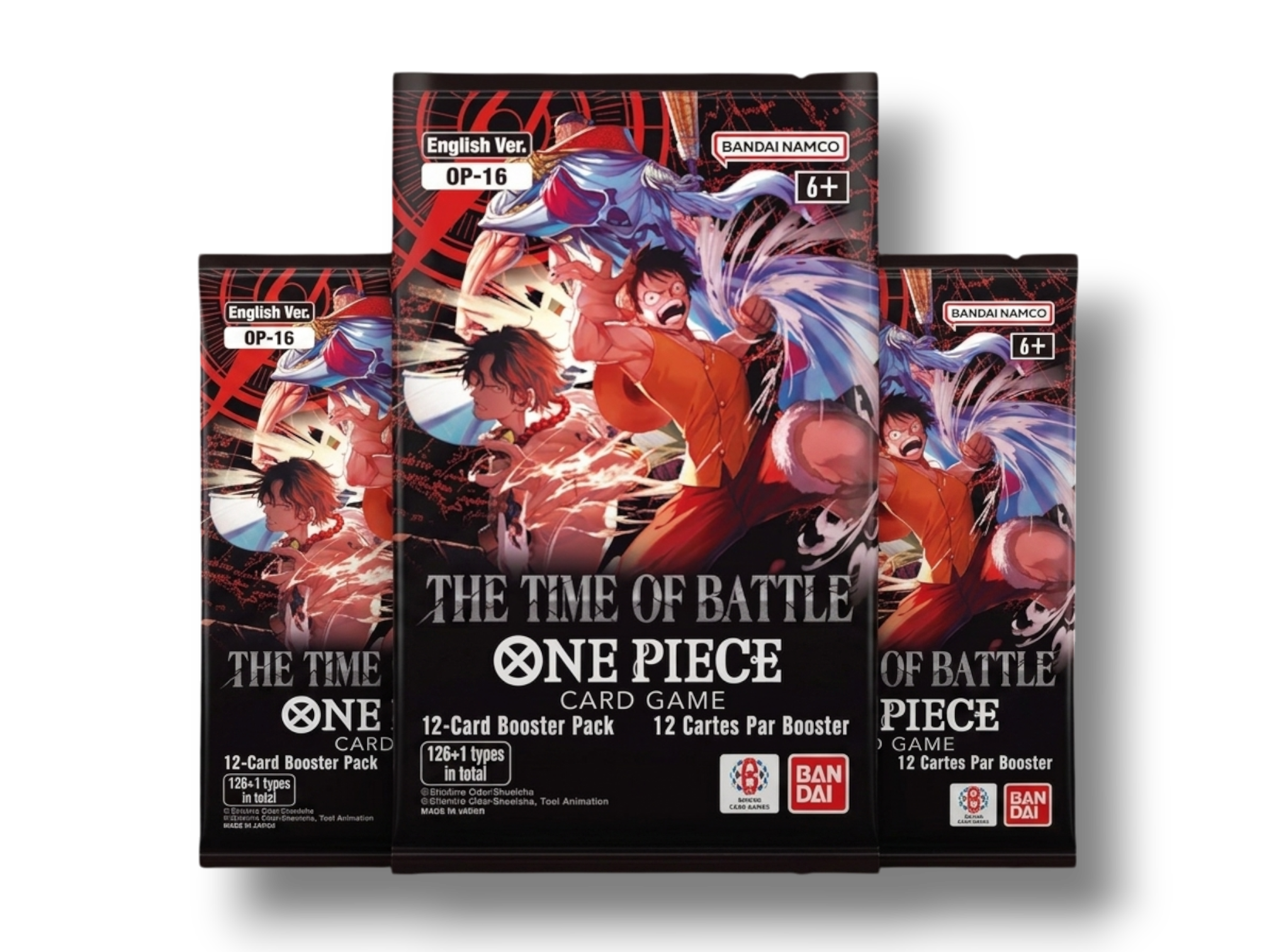 3 Booster Packs One Piece Card Game OP-16 – The Time Of Battle (ENG)