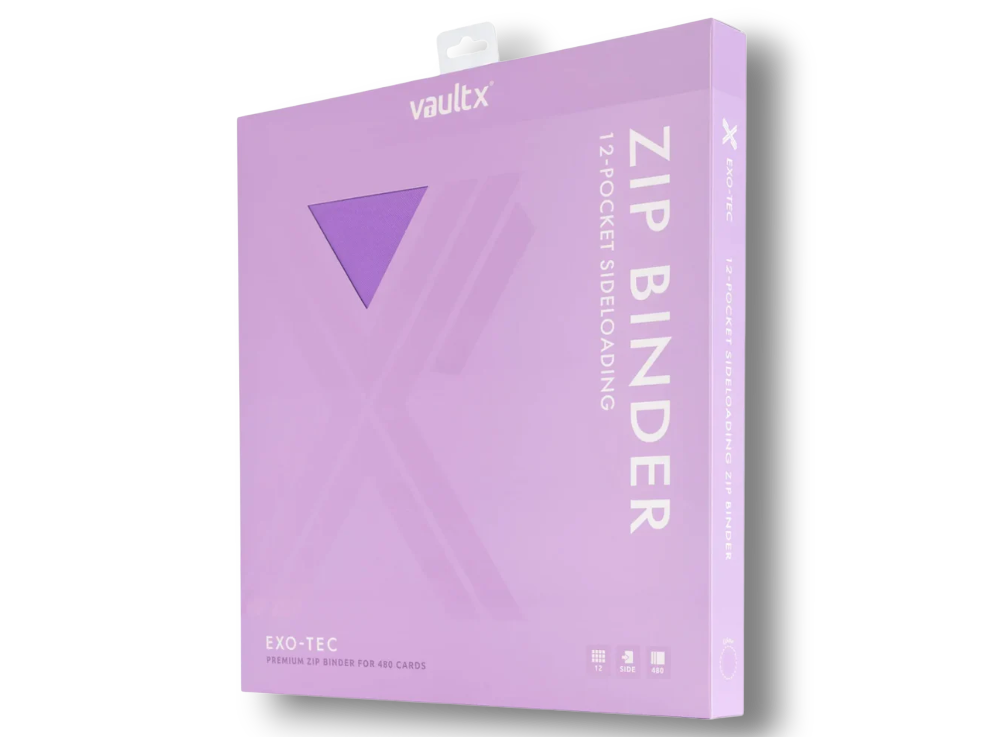 Vault X: Pasta com zíper EXO-TEC - 12 bolsos (apenas roxa) (480 cartões)