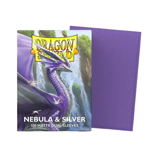 Fundas Dragon Shield - Tamaño estándar - Matte Dual - Nebula y Plata (100 Fundas)
