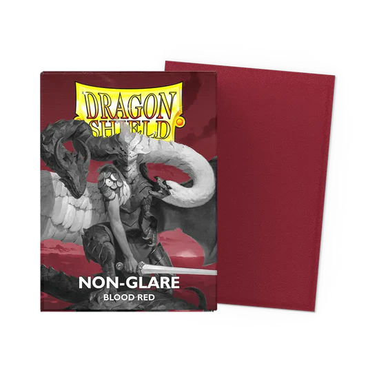 Dragon shield matte non-glare sleeves - Blood red (100 Sleeves)