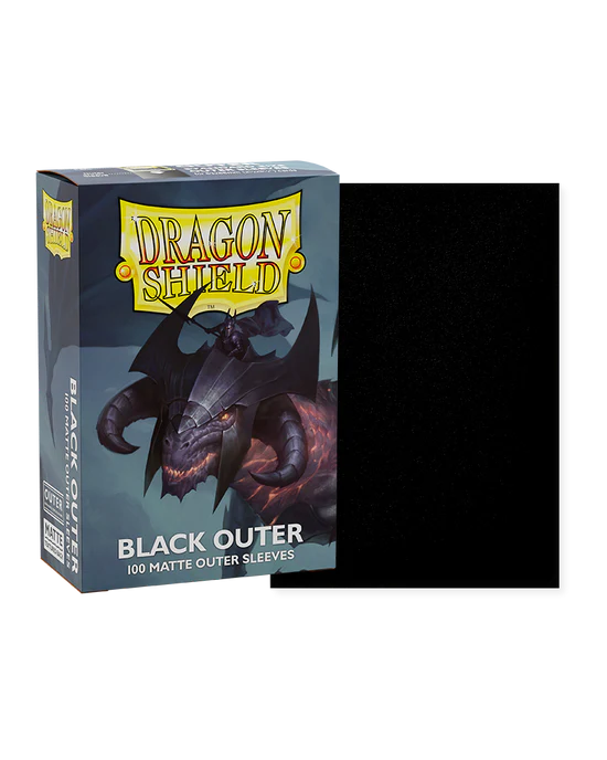 Micas exteriores tamaño estándar Dragon Shield - Negro mate (100 micas)